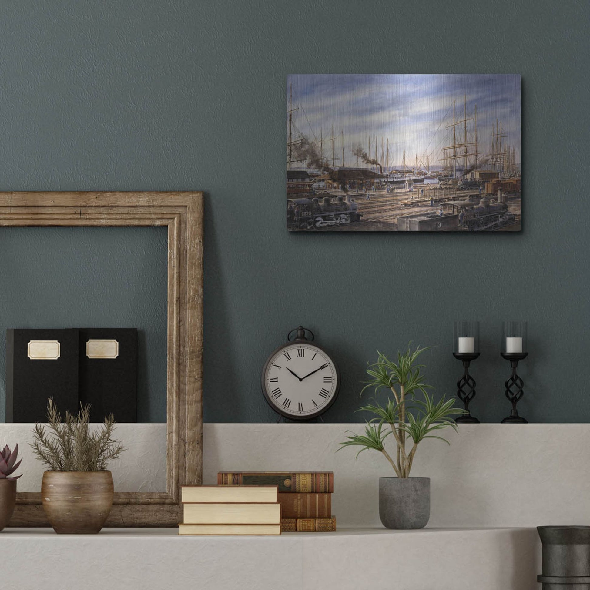 Luxe Metal Art 'San Pedro Sunrise 2' by Stanton Manolakas, Metal Wall Art,16x12