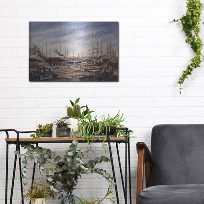 Luxe Metal Art 'San Pedro Sunrise 2' by Stanton Manolakas, Metal Wall Art,16x12