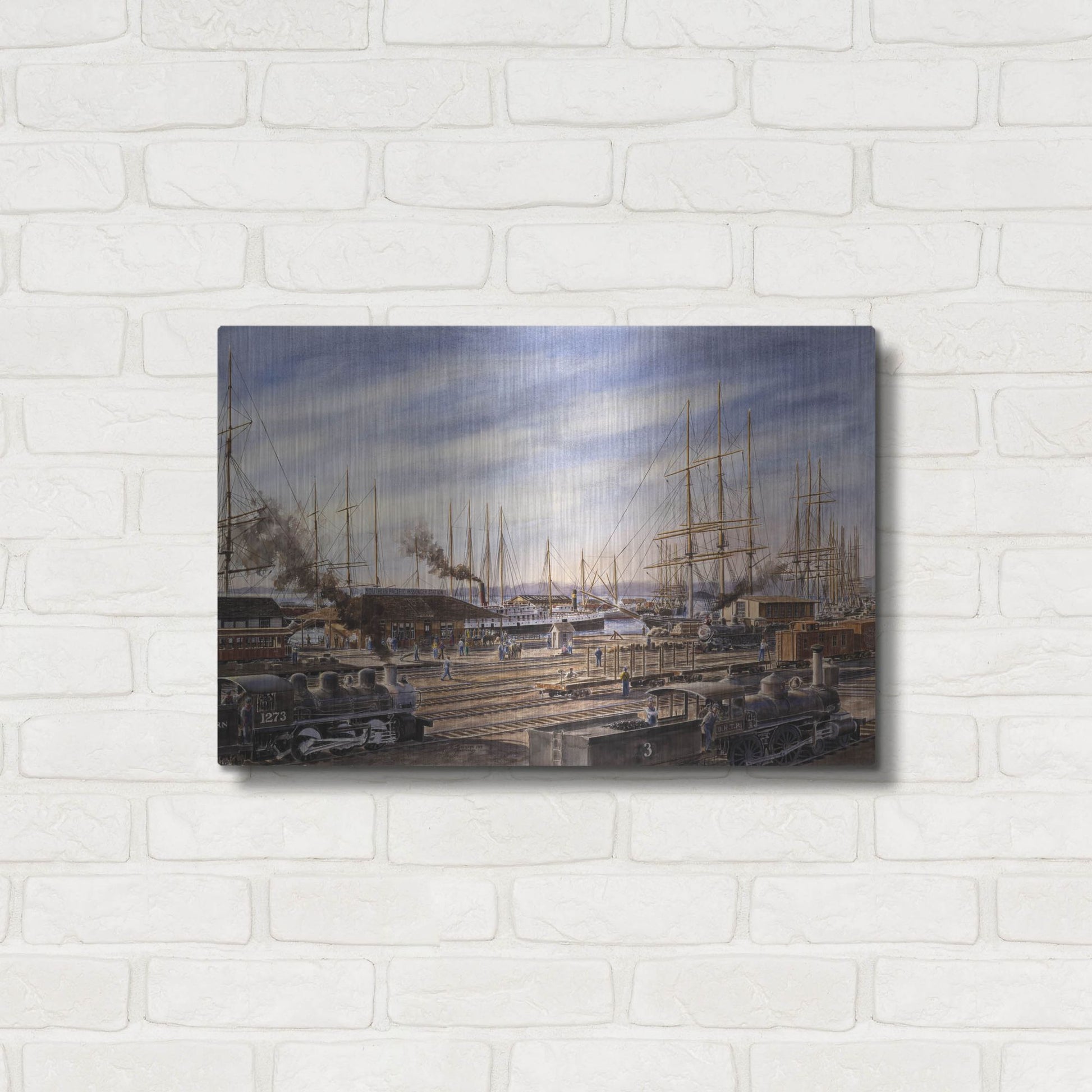 Luxe Metal Art 'San Pedro Sunrise 2' by Stanton Manolakas, Metal Wall Art,24x16