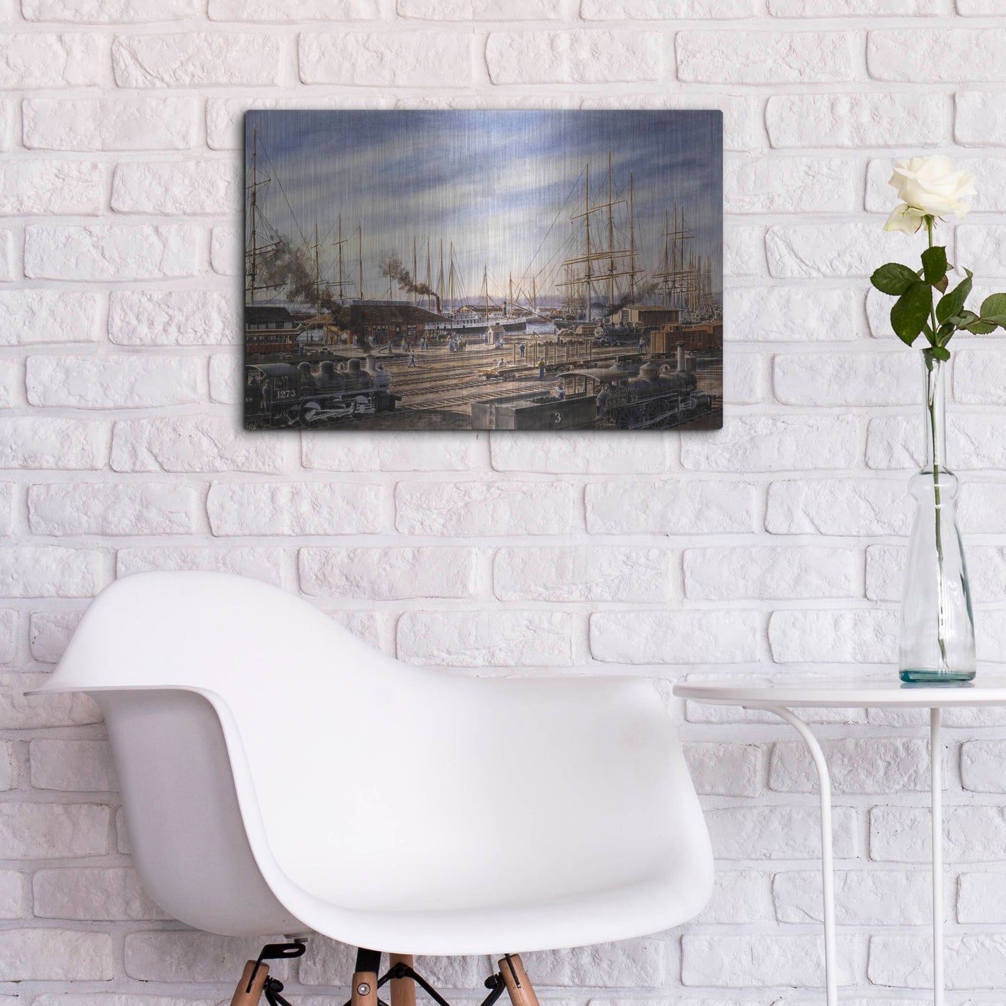 Luxe Metal Art 'San Pedro Sunrise 2' by Stanton Manolakas, Metal Wall Art,24x16