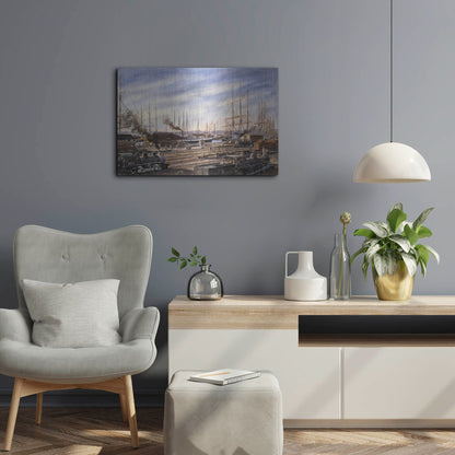 Luxe Metal Art 'San Pedro Sunrise 2' by Stanton Manolakas, Metal Wall Art,24x16