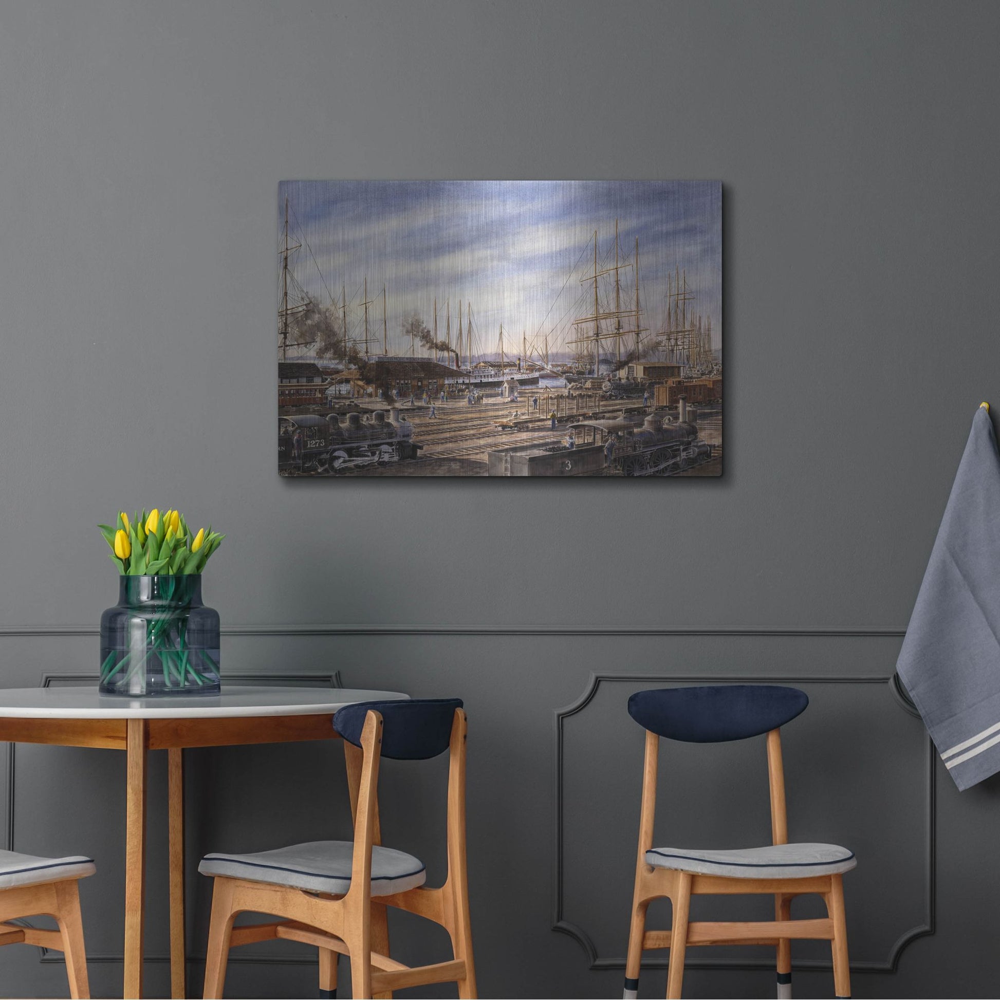 Luxe Metal Art 'San Pedro Sunrise 2' by Stanton Manolakas, Metal Wall Art,36x24