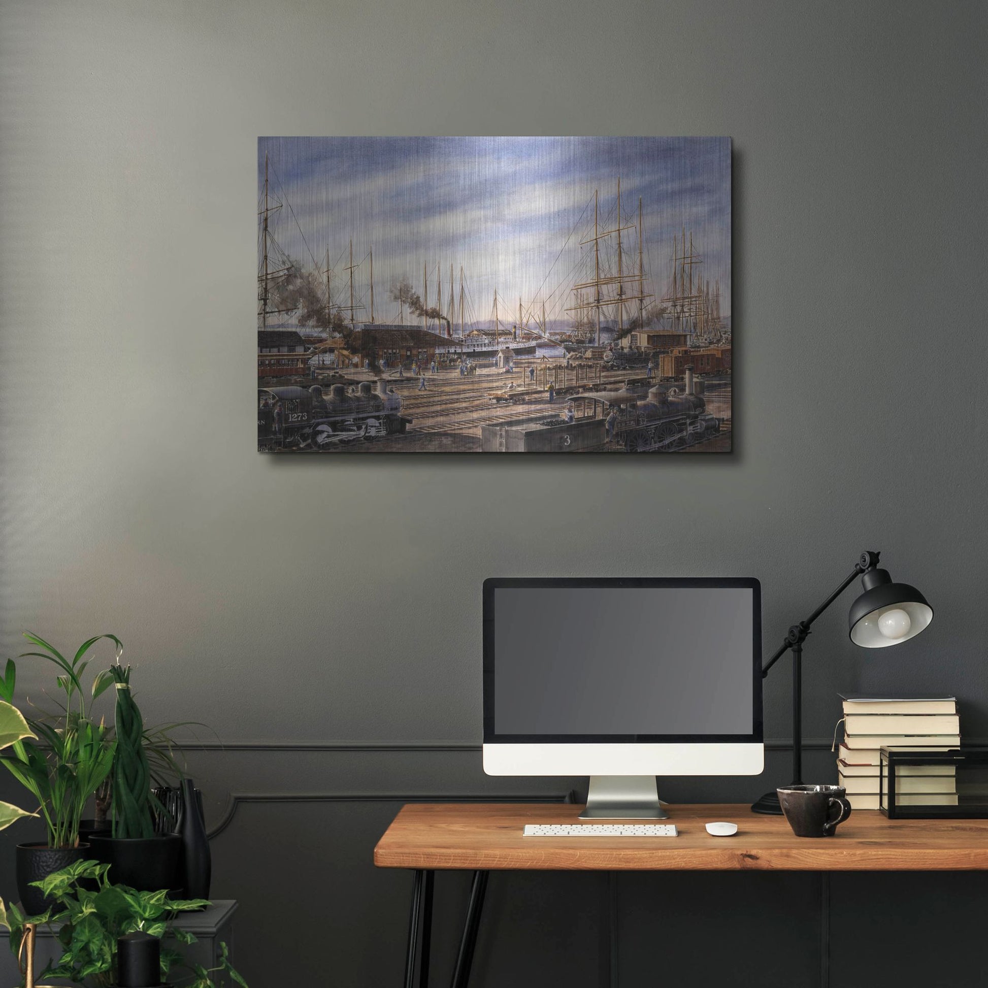 Luxe Metal Art 'San Pedro Sunrise 2' by Stanton Manolakas, Metal Wall Art,36x24