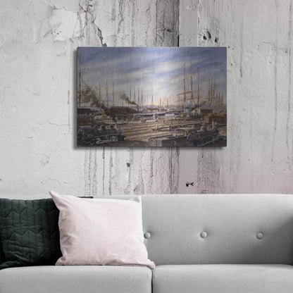 Luxe Metal Art 'San Pedro Sunrise 2' by Stanton Manolakas, Metal Wall Art,36x24