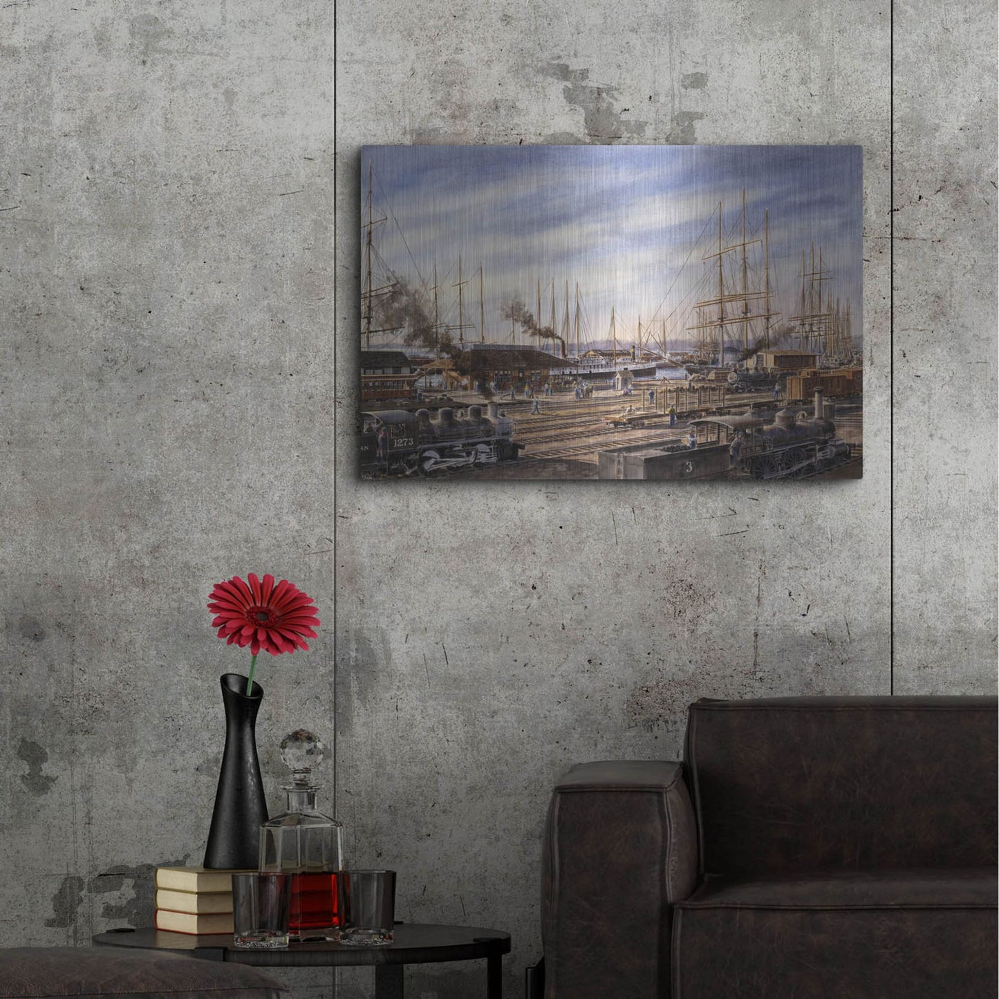 Luxe Metal Art 'San Pedro Sunrise 2' by Stanton Manolakas, Metal Wall Art,36x24