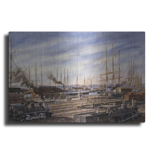 Luxe Metal Art 'San Pedro Sunrise 2' by Stanton Manolakas, Metal Wall Art