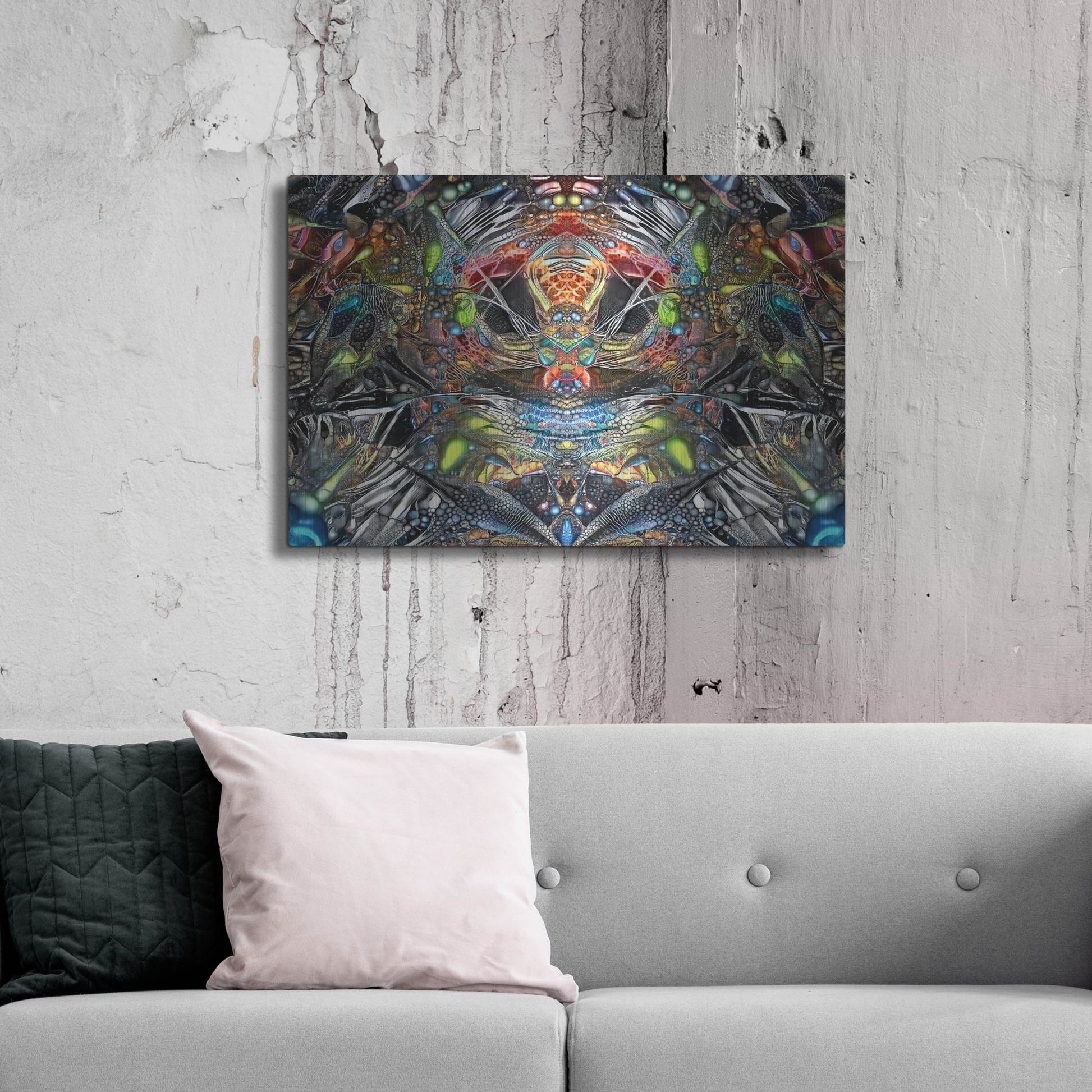 Luxe Metal Art '666' by Pedro Gavidia, Metal Wall Art,36x24