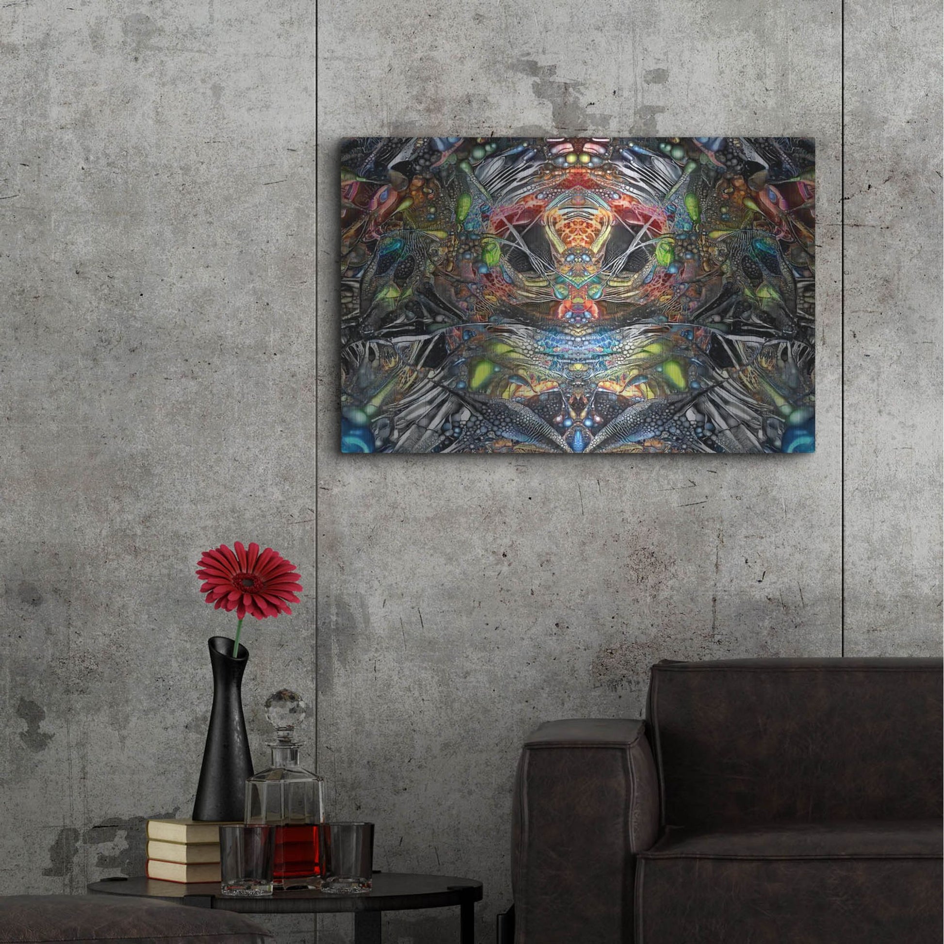 Luxe Metal Art '666' by Pedro Gavidia, Metal Wall Art,36x24