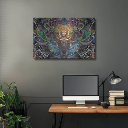 Luxe Metal Art 'Cernunnos' by Pedro Gavidia, Metal Wall Art,36x24