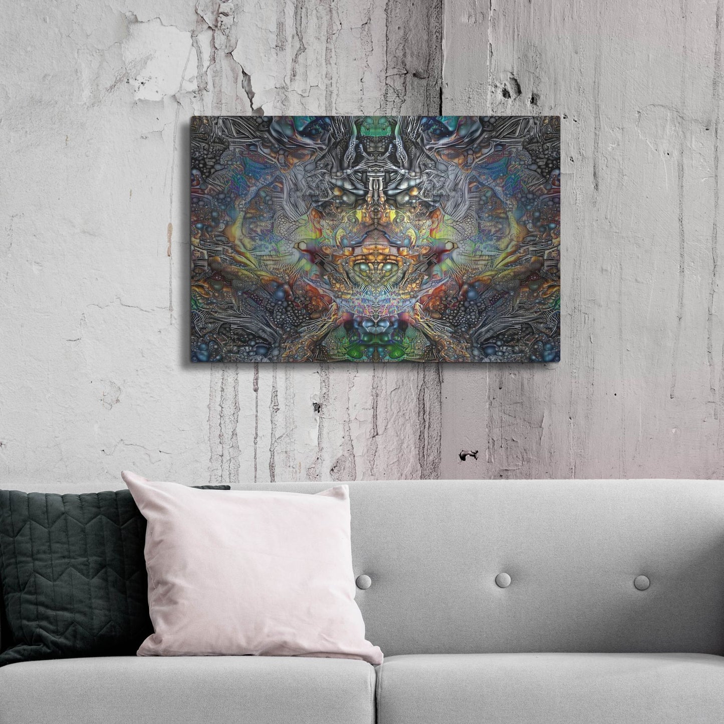 Luxe Metal Art 'Cosmogon' by Pedro Gavidia, Metal Wall Art,36x24