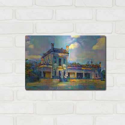 Luxe Metal Art 'El Mante Tamaulipas Mexico Castle Of Nueva Apolonia' by Pedro Gavidia, Metal Wall Art,16x12