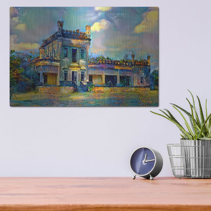 Luxe Metal Art 'El Mante Tamaulipas Mexico Castle Of Nueva Apolonia' by Pedro Gavidia, Metal Wall Art,16x12