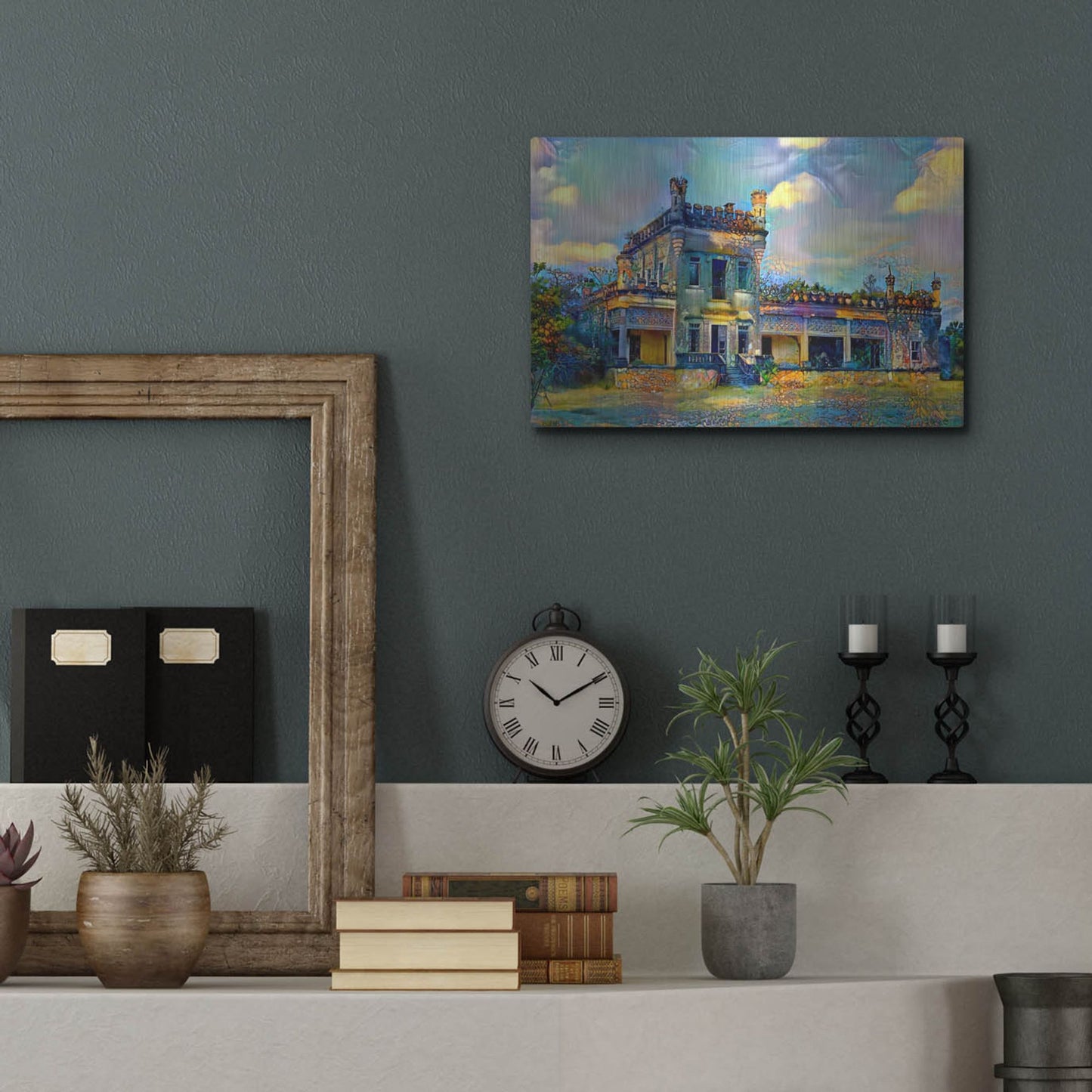 Luxe Metal Art 'El Mante Tamaulipas Mexico Castle Of Nueva Apolonia' by Pedro Gavidia, Metal Wall Art,16x12