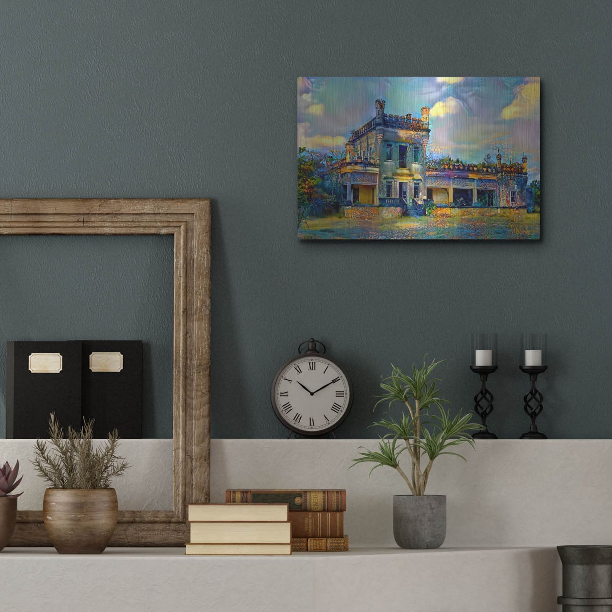 Luxe Metal Art 'El Mante Tamaulipas Mexico Castle Of Nueva Apolonia' by Pedro Gavidia, Metal Wall Art,16x12