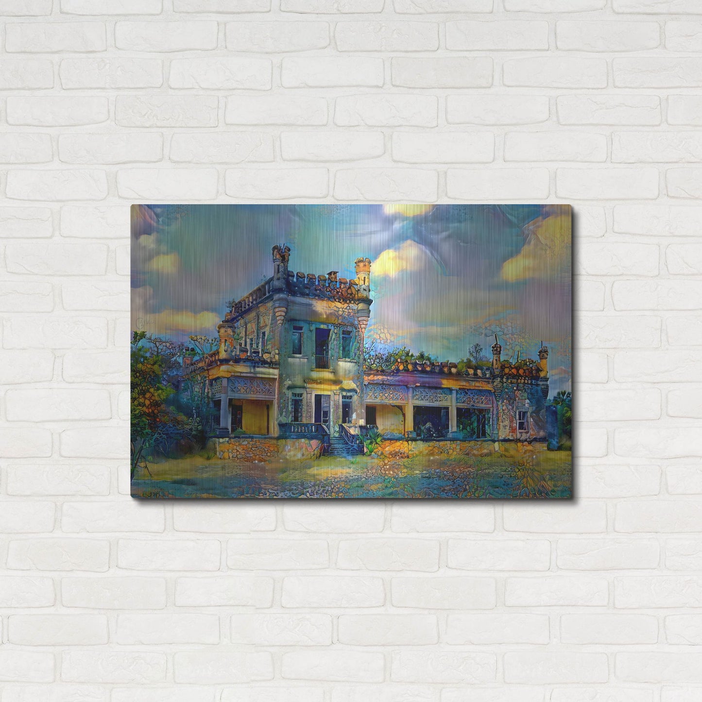 Luxe Metal Art 'El Mante Tamaulipas Mexico Castle Of Nueva Apolonia' by Pedro Gavidia, Metal Wall Art,36x24