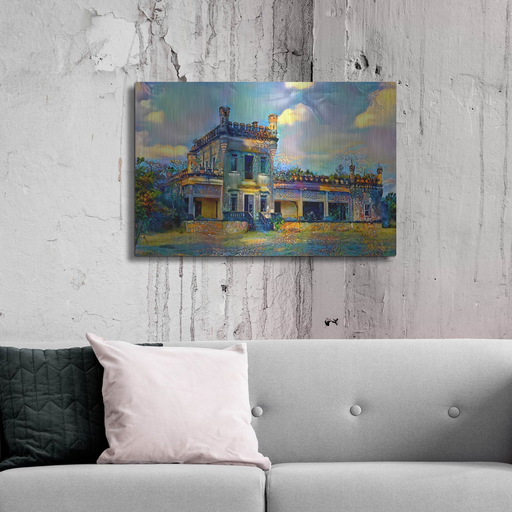 Luxe Metal Art 'El Mante Tamaulipas Mexico Castle Of Nueva Apolonia' by Pedro Gavidia, Metal Wall Art,36x24