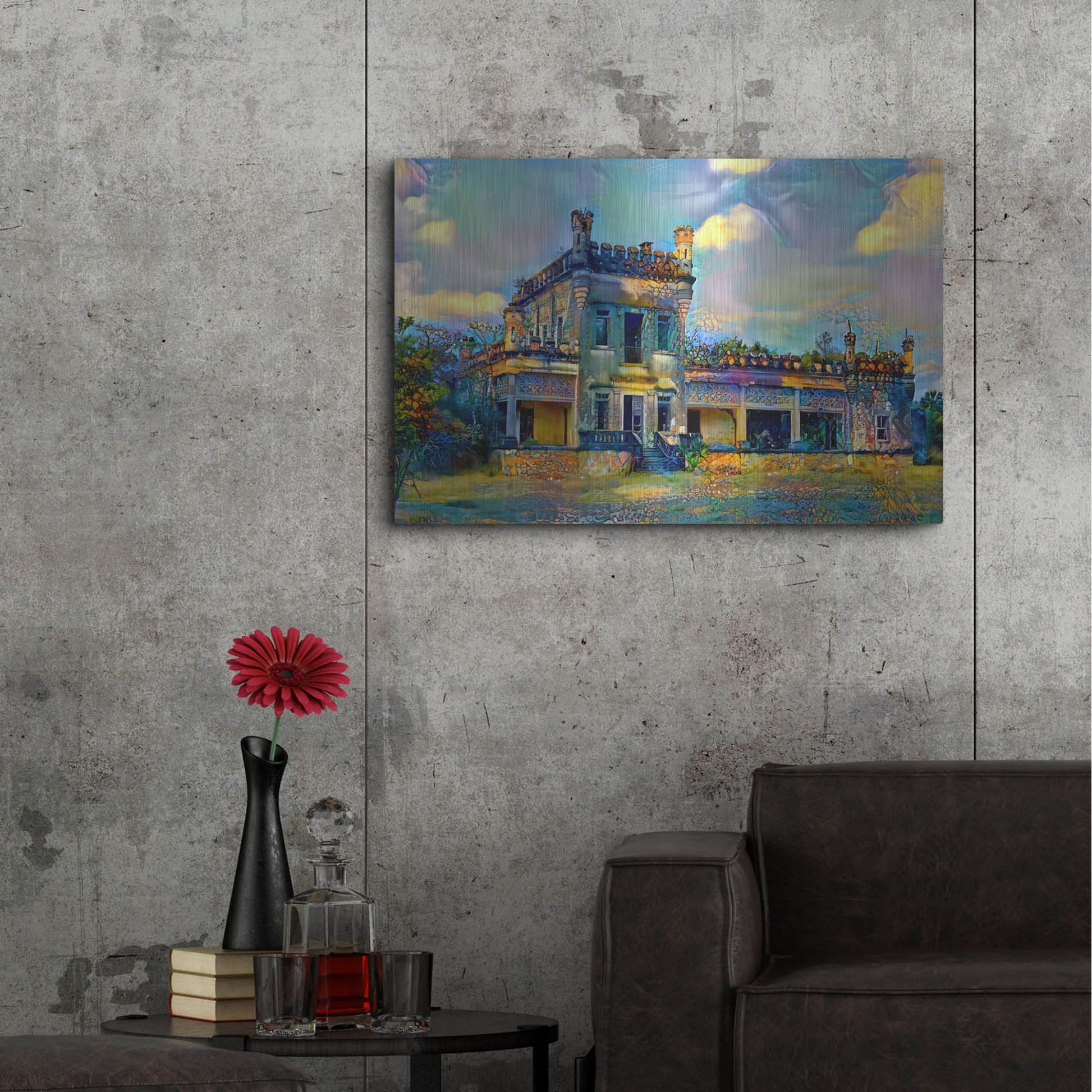 Luxe Metal Art 'El Mante Tamaulipas Mexico Castle Of Nueva Apolonia' by Pedro Gavidia, Metal Wall Art,36x24