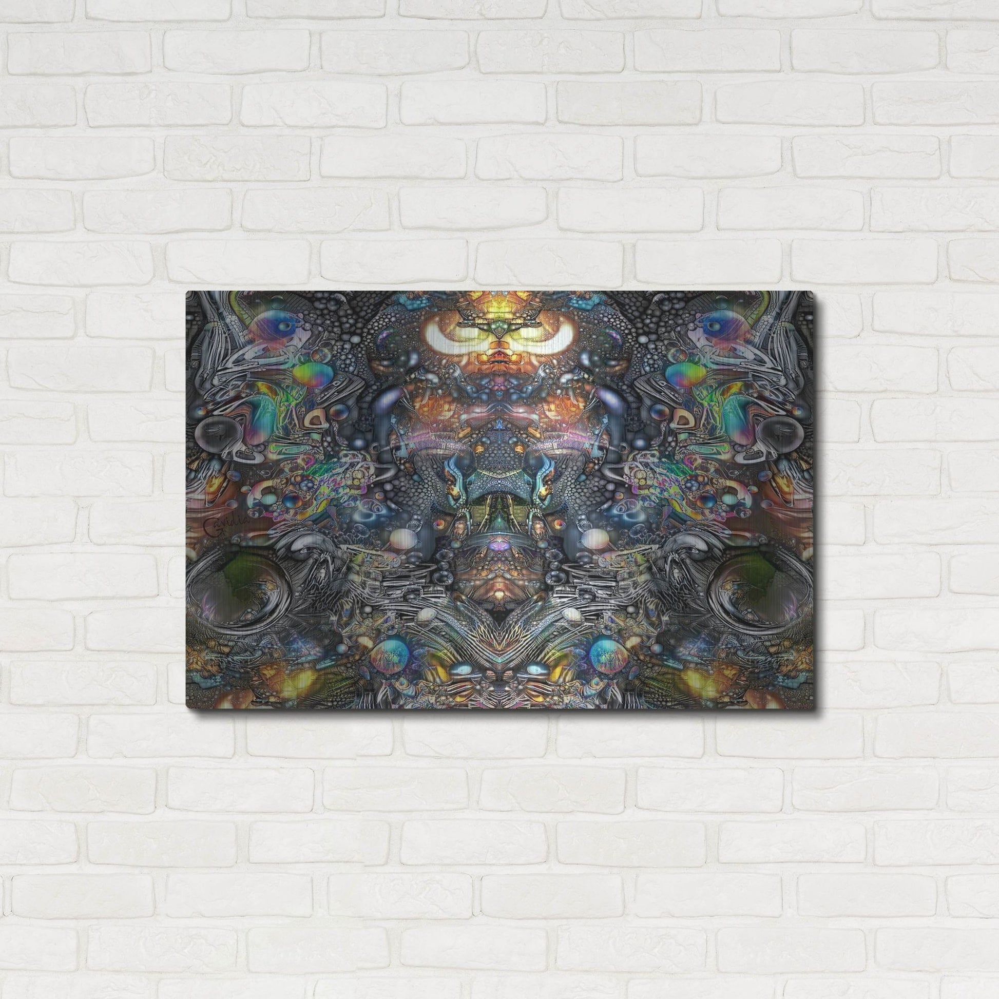 Luxe Metal Art 'Embers' by Pedro Gavidia, Metal Wall Art,36x24