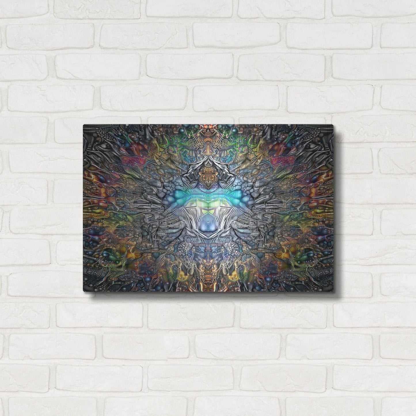 Luxe Metal Art 'Fifth Sun' by Pedro Gavidia, Metal Wall Art,24x16