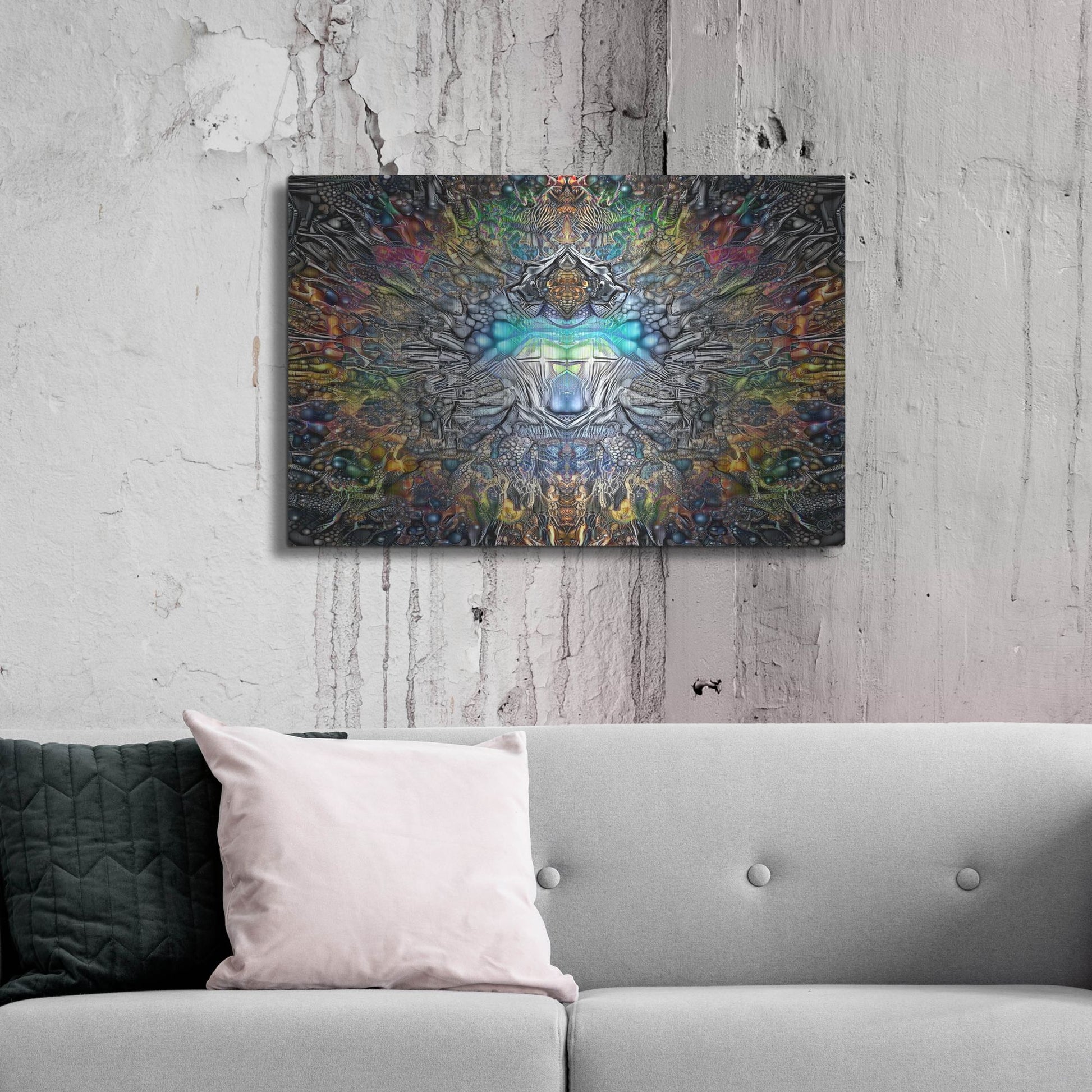 Luxe Metal Art 'Fifth Sun' by Pedro Gavidia, Metal Wall Art,36x24