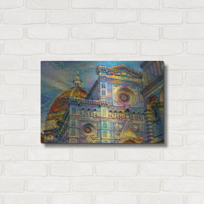 Luxe Metal Art 'Florence Italy Cathedral Of Saint Mary Of The Flower' by Pedro Gavidia, Metal Wall Art,24x16