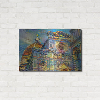 Luxe Metal Art 'Florence Italy Cathedral Of Saint Mary Of The Flower' by Pedro Gavidia, Metal Wall Art,36x24