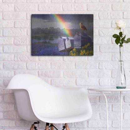 Luxe Metal Art 'Mailboxes' by Chris Vest, Metal Wall Art,24x16