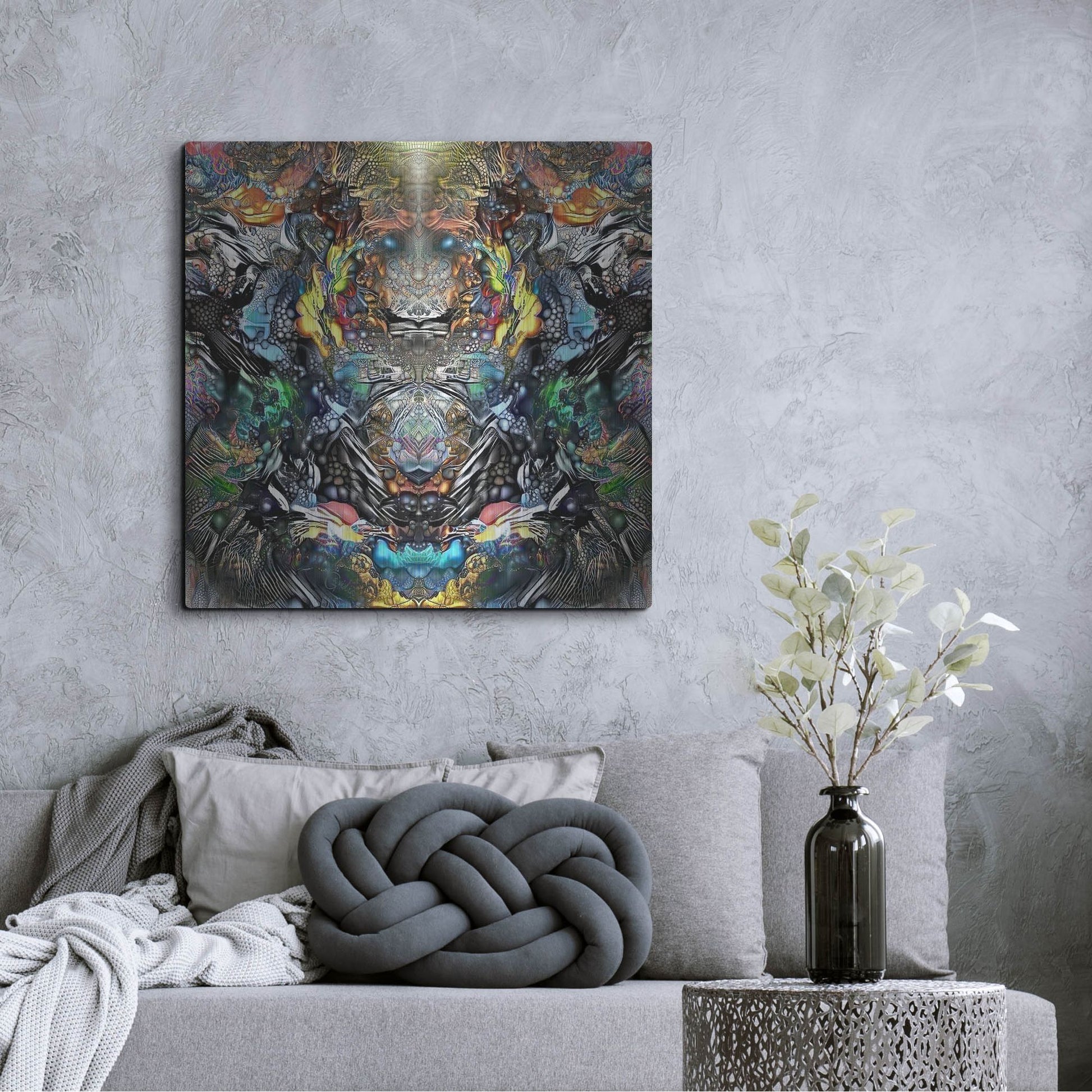 Luxe Metal Art 'Guardian Of Chapultepec' by Pedro Gavidia, Metal Wall Art,36x36