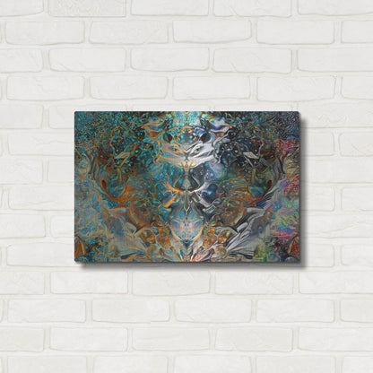 Luxe Metal Art 'Jade Mask' by Pedro Gavidia, Metal Wall Art,24x16