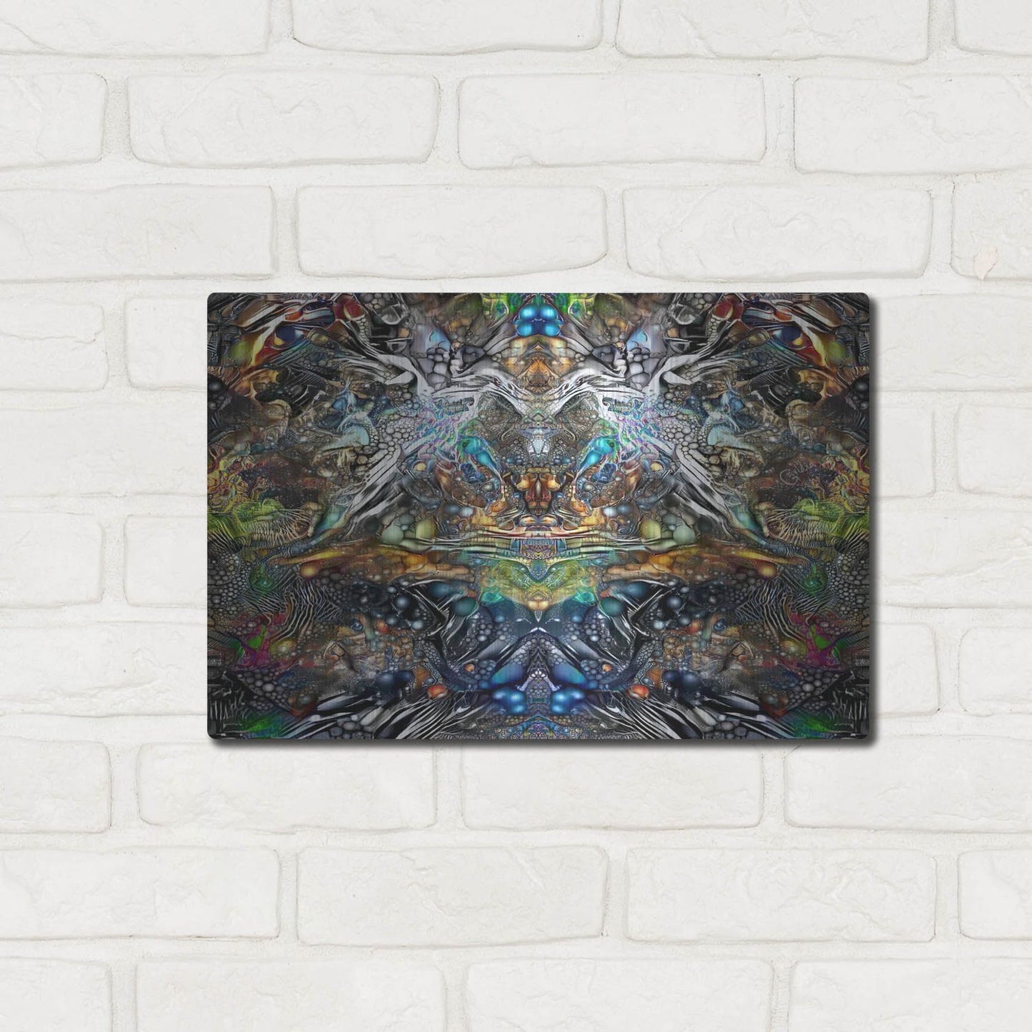 Luxe Metal Art 'Khepri' by Pedro Gavidia, Metal Wall Art,16x12