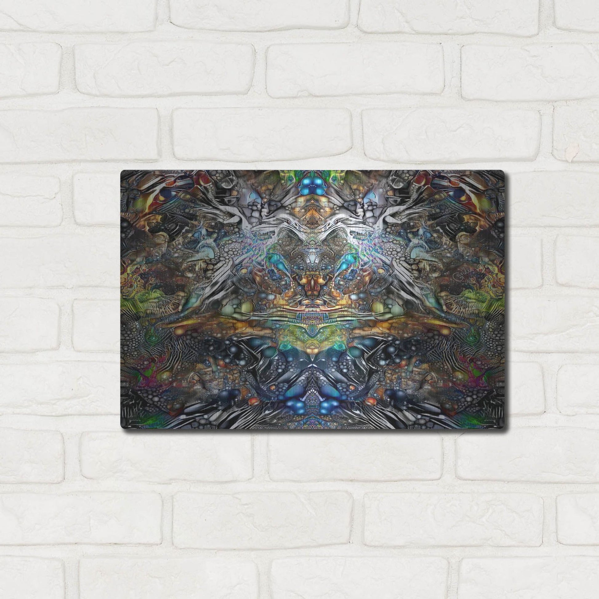 Luxe Metal Art 'Khepri' by Pedro Gavidia, Metal Wall Art,16x12