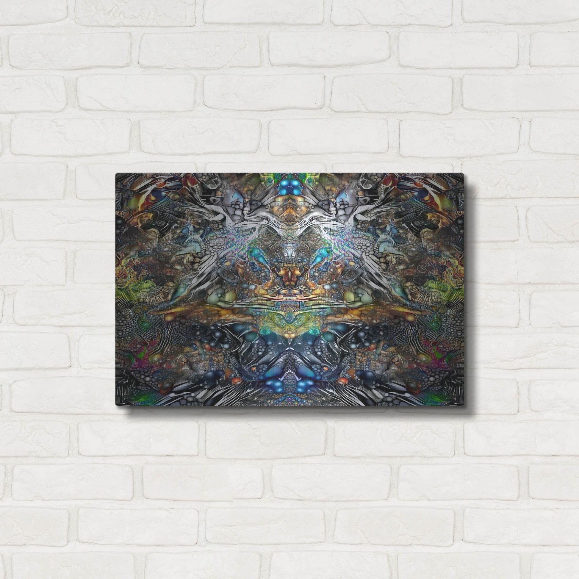 Luxe Metal Art 'Khepri' by Pedro Gavidia, Metal Wall Art,24x16