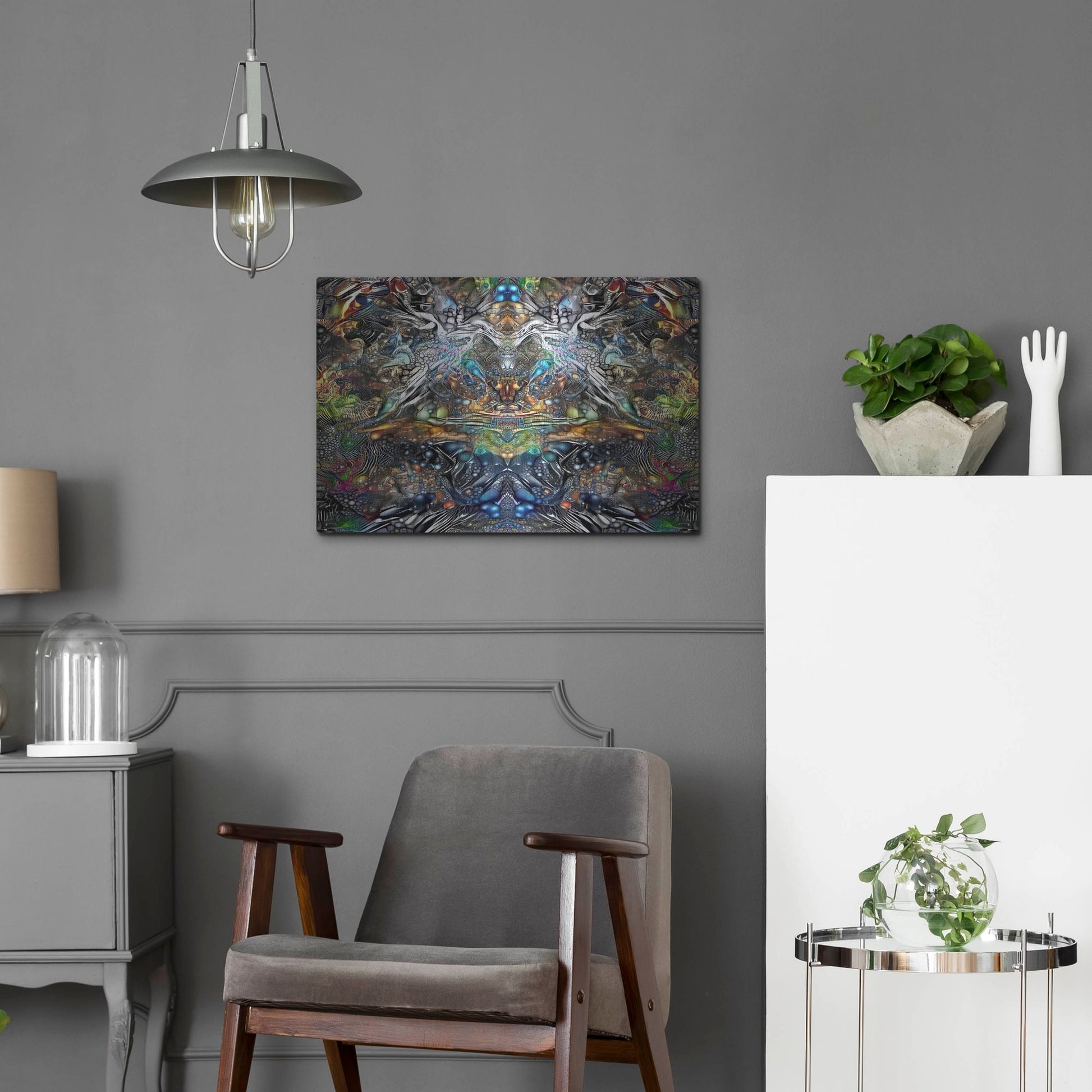 Luxe Metal Art 'Khepri' by Pedro Gavidia, Metal Wall Art,24x16