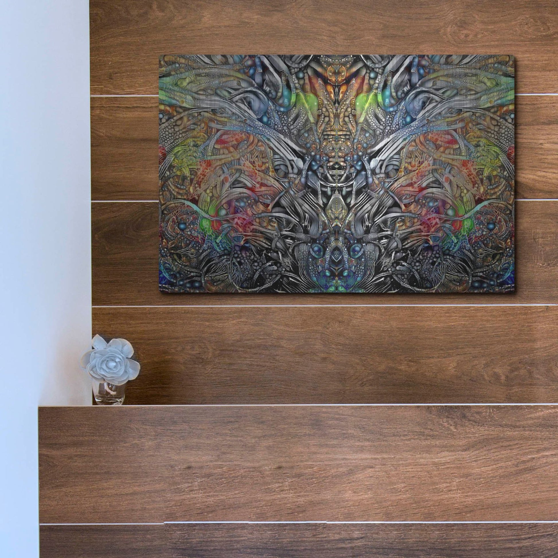 Luxe Metal Art 'King Of The Crickets' by Pedro Gavidia, Metal Wall Art,16x12