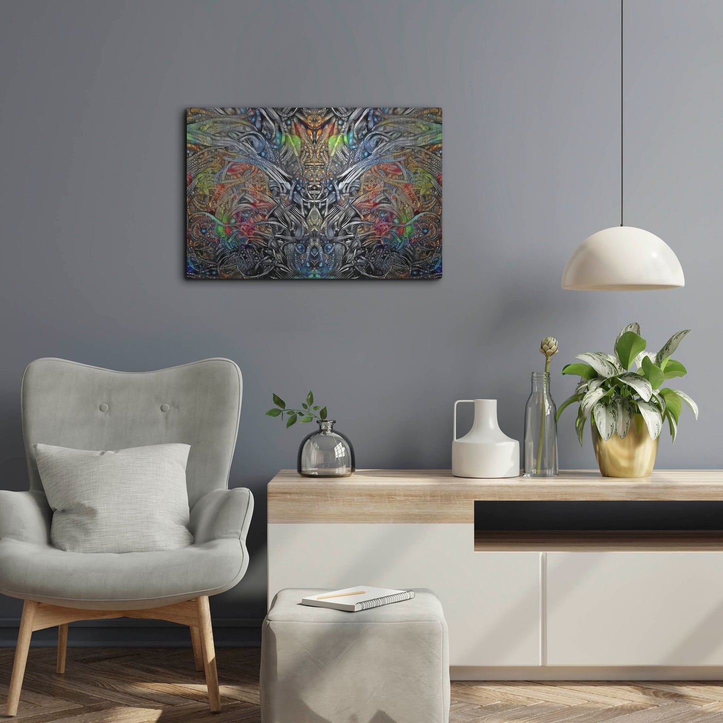 Luxe Metal Art 'King Of The Crickets' by Pedro Gavidia, Metal Wall Art,24x16