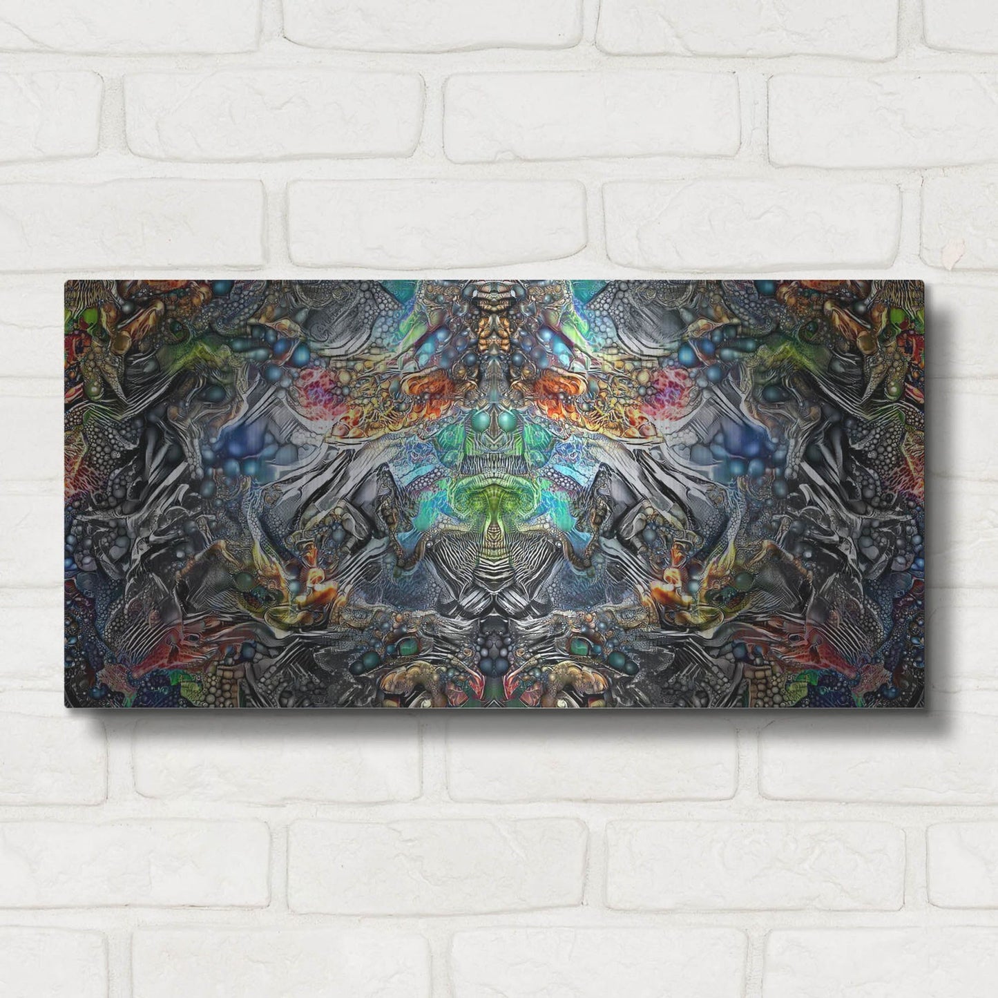 Luxe Metal Art 'Maria Sabinas Trance' by Pedro Gavidia, Metal Wall Art,24x12