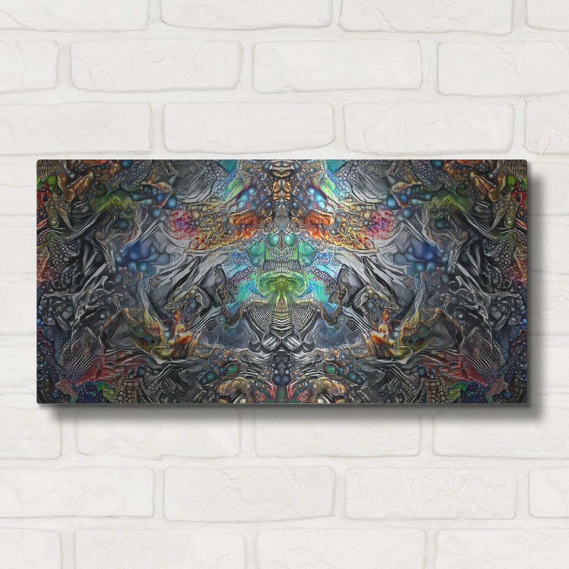 Luxe Metal Art 'Maria Sabinas Trance' by Pedro Gavidia, Metal Wall Art,24x12
