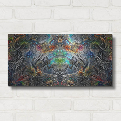 Luxe Metal Art 'Maria Sabinas Trance' by Pedro Gavidia, Metal Wall Art,24x12