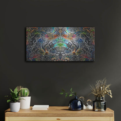 Luxe Metal Art 'Maria Sabinas Trance' by Pedro Gavidia, Metal Wall Art,24x12