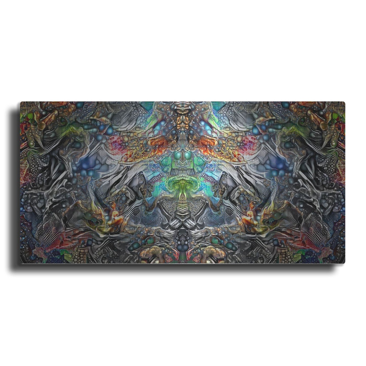 Luxe Metal Art 'Maria Sabinas Trance' by Pedro Gavidia, Metal Wall Art,24x12