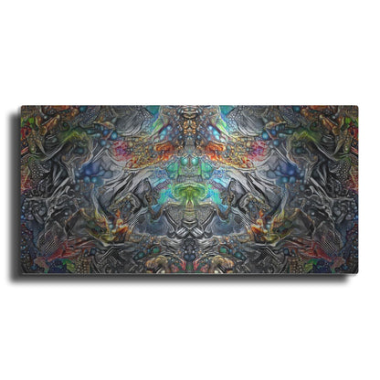 Luxe Metal Art 'Maria Sabinas Trance' by Pedro Gavidia, Metal Wall Art,24x12