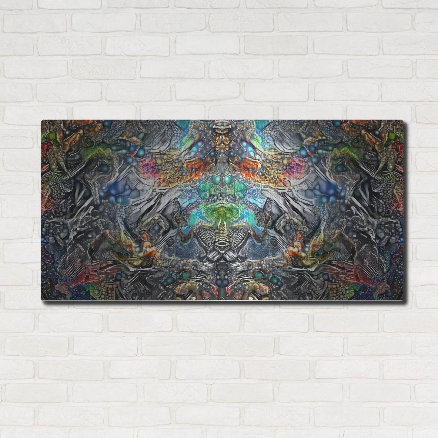 Luxe Metal Art 'Maria Sabinas Trance' by Pedro Gavidia, Metal Wall Art,48x24