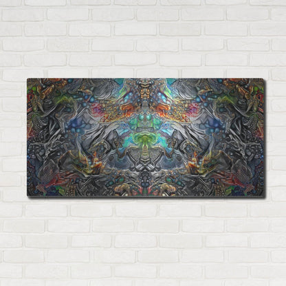 Luxe Metal Art 'Maria Sabinas Trance' by Pedro Gavidia, Metal Wall Art,48x24