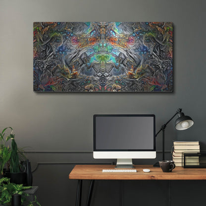 Luxe Metal Art 'Maria Sabinas Trance' by Pedro Gavidia, Metal Wall Art,48x24