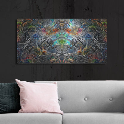 Luxe Metal Art 'Maria Sabinas Trance' by Pedro Gavidia, Metal Wall Art,48x24