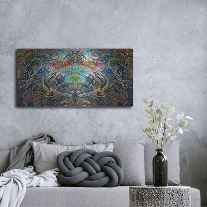 Luxe Metal Art 'Maria Sabinas Trance' by Pedro Gavidia, Metal Wall Art,48x24