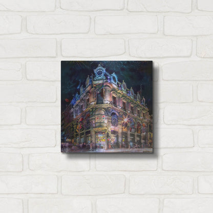 Luxe Metal Art 'Mexico City Estanquillo Museum' by Pedro Gavidia, Metal Wall Art,12x12