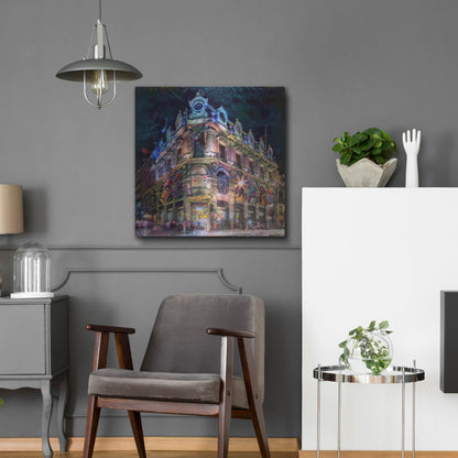 Luxe Metal Art 'Mexico City Estanquillo Museum' by Pedro Gavidia, Metal Wall Art,24x24