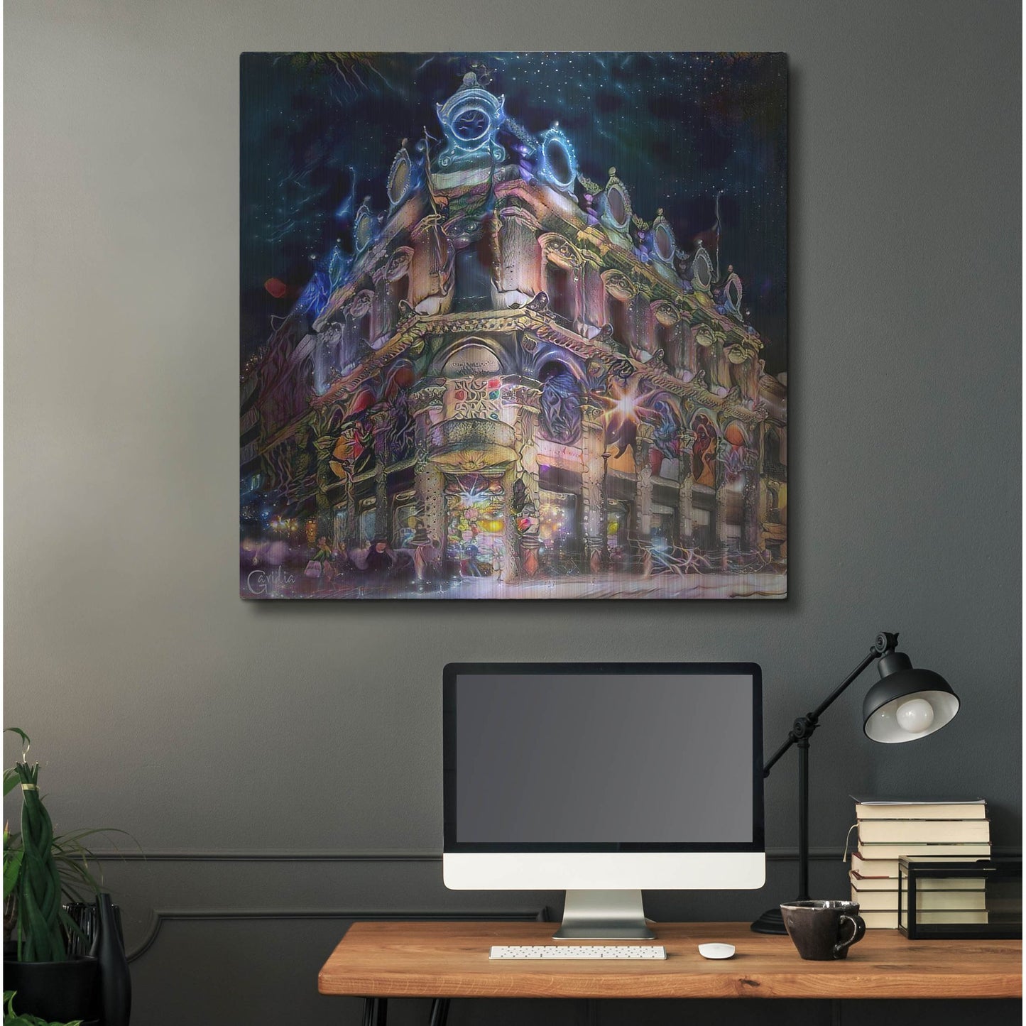 Luxe Metal Art 'Mexico City Estanquillo Museum' by Pedro Gavidia, Metal Wall Art,36x36