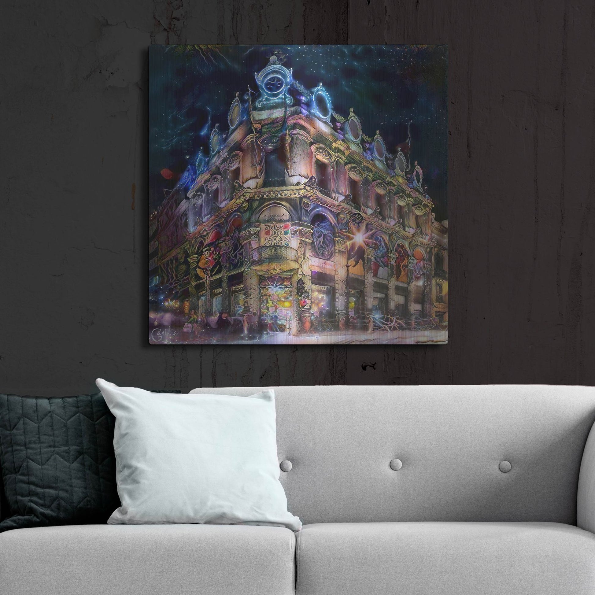 Luxe Metal Art 'Mexico City Estanquillo Museum' by Pedro Gavidia, Metal Wall Art,36x36